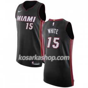 Dres Miami Heat Okaro White 15 Nike 2017-18 Crna Swingman